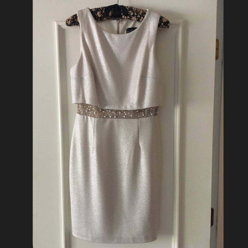 Betsy & Adam Champagne Cocktail Dress